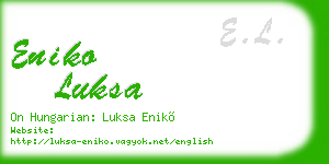 eniko luksa business card